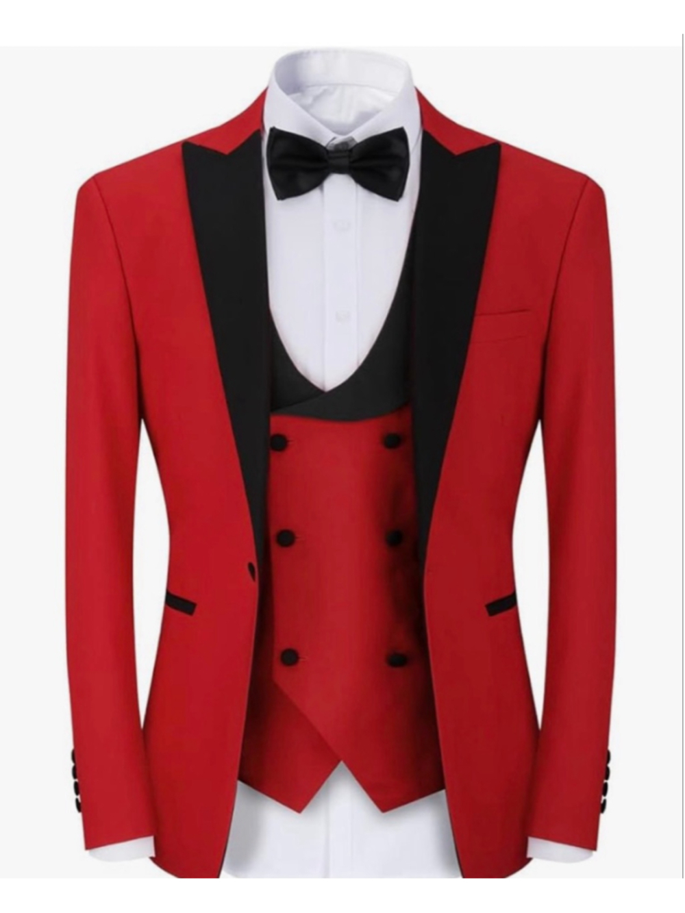 NEW Men's 3 Pc Suit Slim Fit 1 Button Prom Suits Set Blazer Vest Trousers 2X